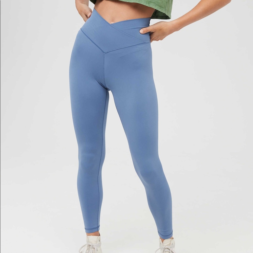 Aerie offline crossover leggings blue